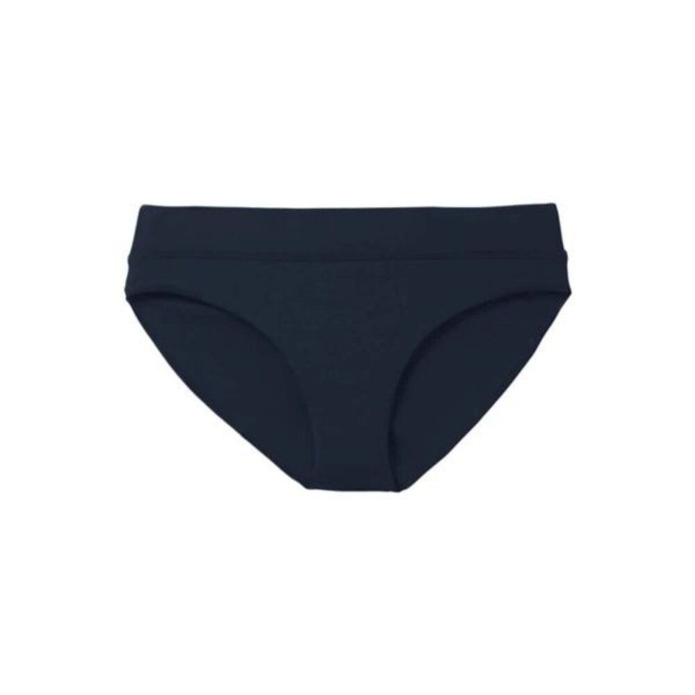 PrAna Summer Wave Bikini Bottom Black Womens Large Quick Drying UPF 50+ Mid Rise